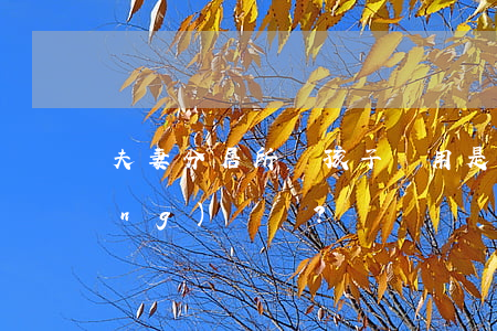 夫妻分居所給孩子費用是否屬于撫養(yǎng)費？